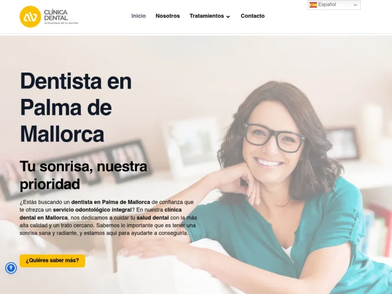 Captura de la web de AB Clínica Dental
