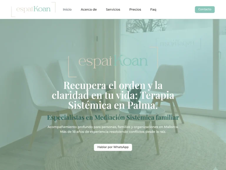 Captura de la web de Espai Koan