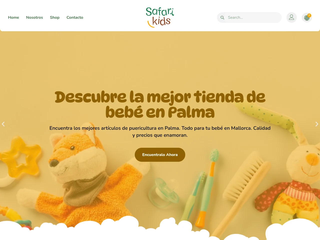 Captura de la web de Safari Kids Mallorca