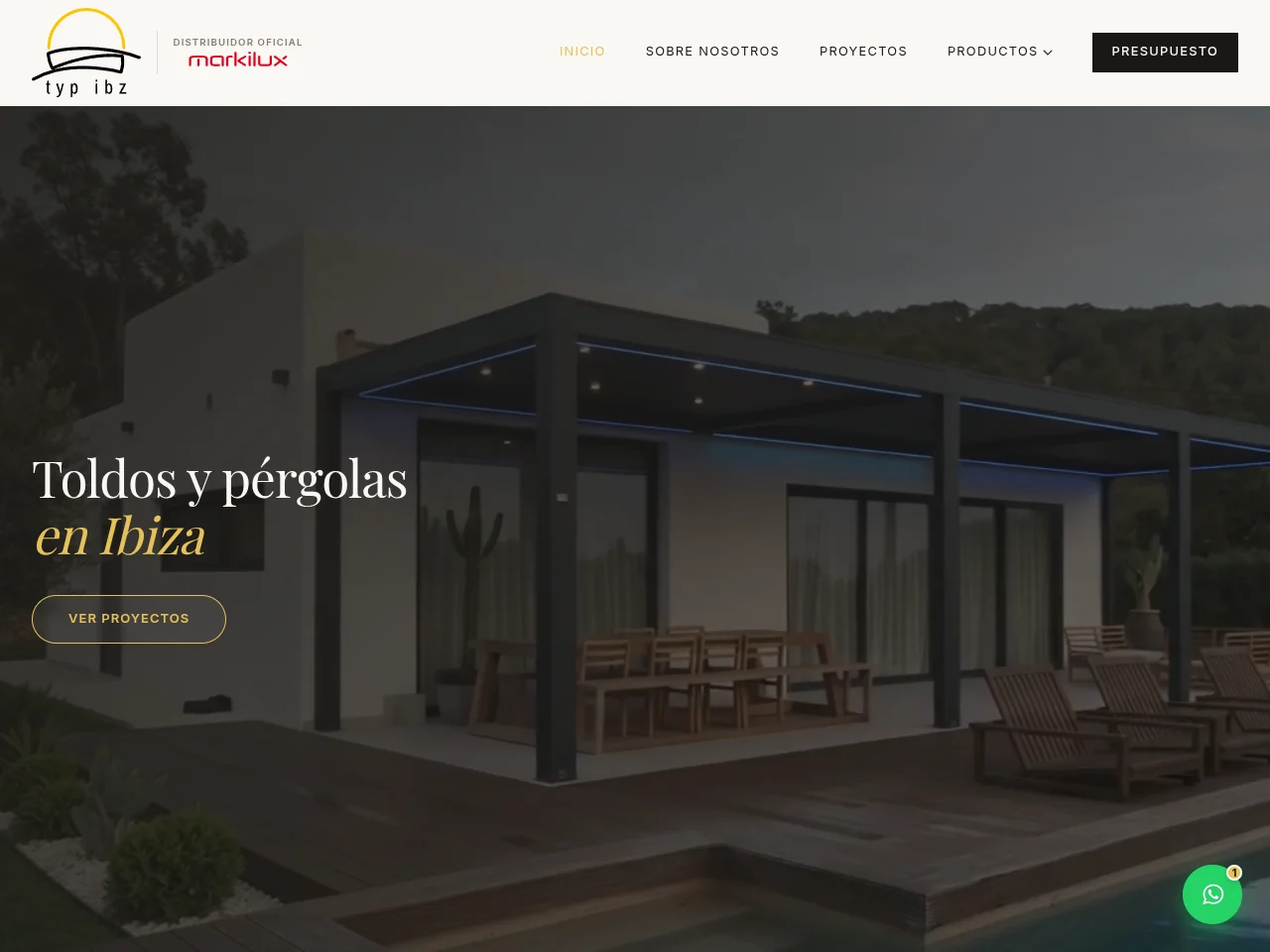 Captura de la web de TYP Ibiza